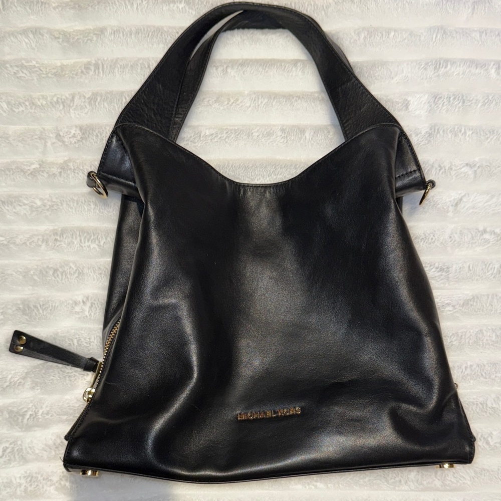 Michael Kors Black Leather Shoulder Bag